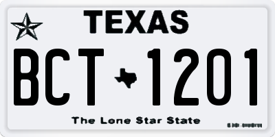 TX license plate BCT1201