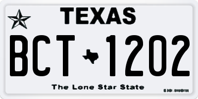 TX license plate BCT1202