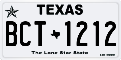 TX license plate BCT1212