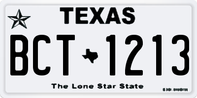 TX license plate BCT1213