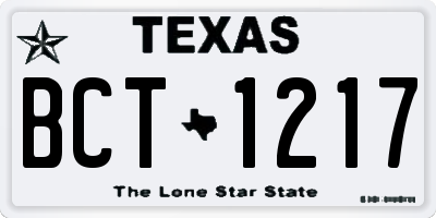 TX license plate BCT1217