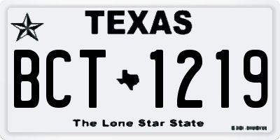 TX license plate BCT1219