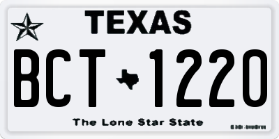 TX license plate BCT1220