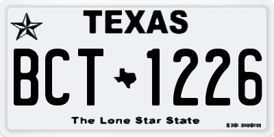 TX license plate BCT1226