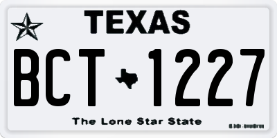 TX license plate BCT1227