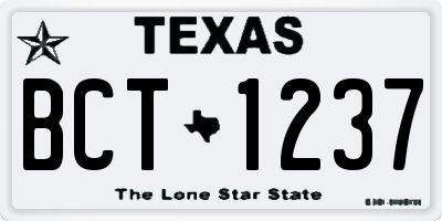 TX license plate BCT1237