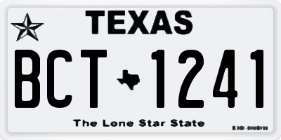 TX license plate BCT1241