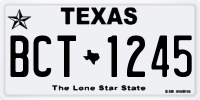TX license plate BCT1245