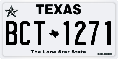 TX license plate BCT1271