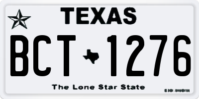 TX license plate BCT1276
