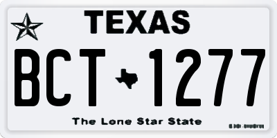 TX license plate BCT1277