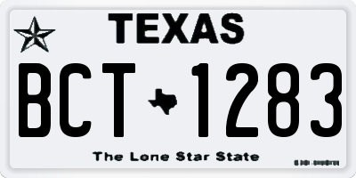 TX license plate BCT1283