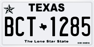 TX license plate BCT1285