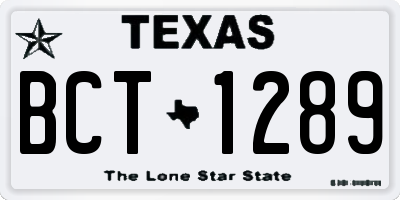TX license plate BCT1289