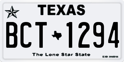 TX license plate BCT1294