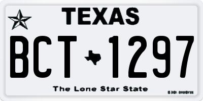 TX license plate BCT1297