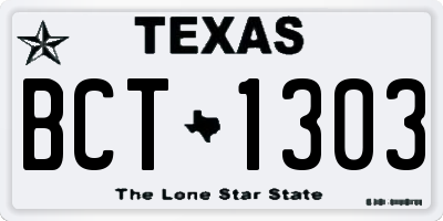 TX license plate BCT1303