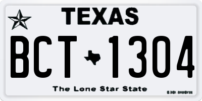 TX license plate BCT1304