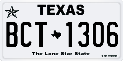TX license plate BCT1306