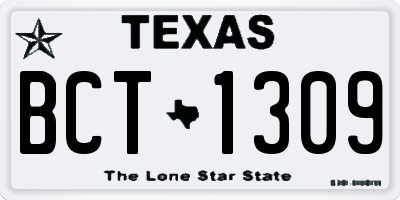 TX license plate BCT1309