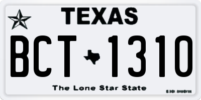TX license plate BCT1310