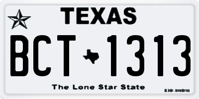 TX license plate BCT1313
