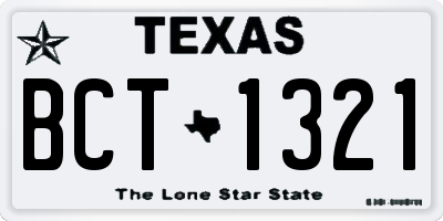 TX license plate BCT1321