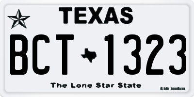 TX license plate BCT1323