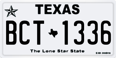 TX license plate BCT1336