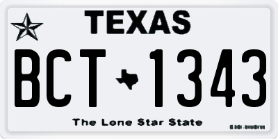 TX license plate BCT1343