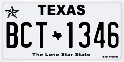 TX license plate BCT1346