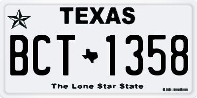 TX license plate BCT1358
