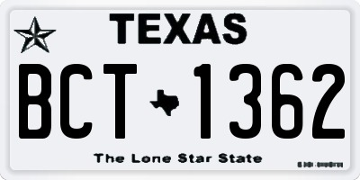 TX license plate BCT1362