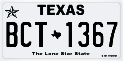 TX license plate BCT1367