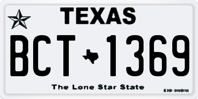 TX license plate BCT1369