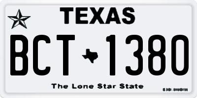 TX license plate BCT1380