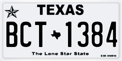 TX license plate BCT1384