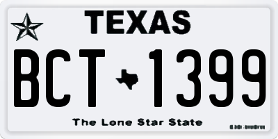 TX license plate BCT1399
