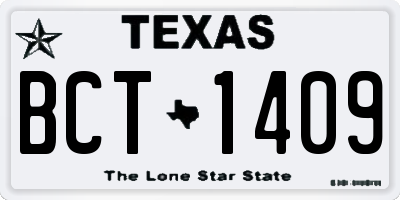 TX license plate BCT1409