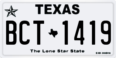 TX license plate BCT1419