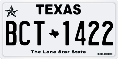 TX license plate BCT1422