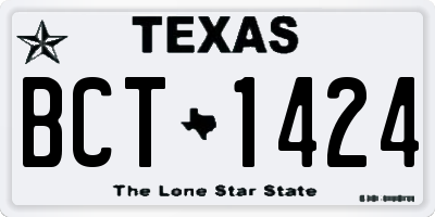 TX license plate BCT1424