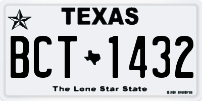 TX license plate BCT1432