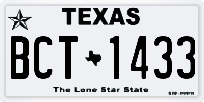 TX license plate BCT1433