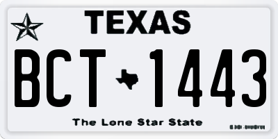 TX license plate BCT1443