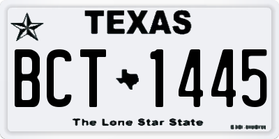 TX license plate BCT1445