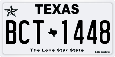 TX license plate BCT1448