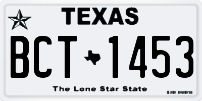 TX license plate BCT1453