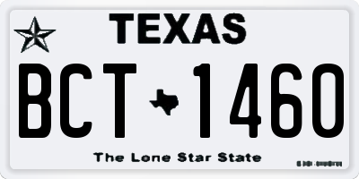 TX license plate BCT1460
