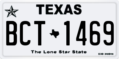 TX license plate BCT1469